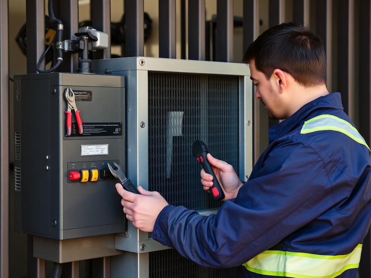 Installation de motorisation et réglage d'une porte automatique